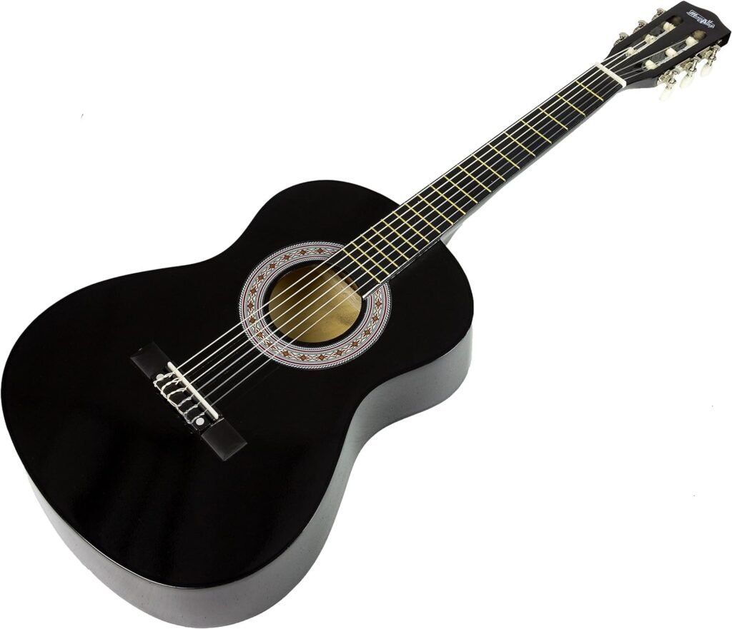 Music Alley MA-34-BK Acoustic Beginner Guitar Pack, Black