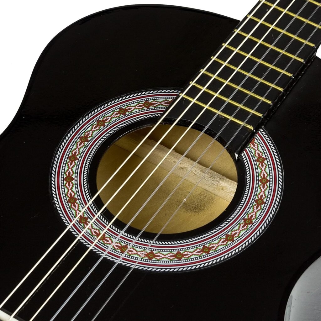 Music Alley MA-34-BK Acoustic Beginner Guitar Pack, Black